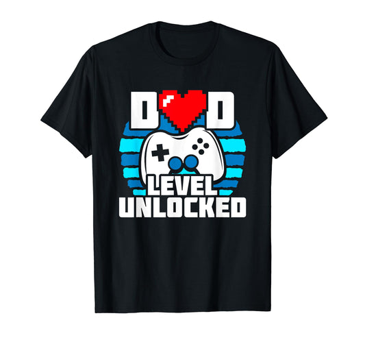 Announcement Gamer Dad New Dad Level T-Shirt - Trendy Graphic Men Women - T-Shirt, Sweatshirt, Hoodie