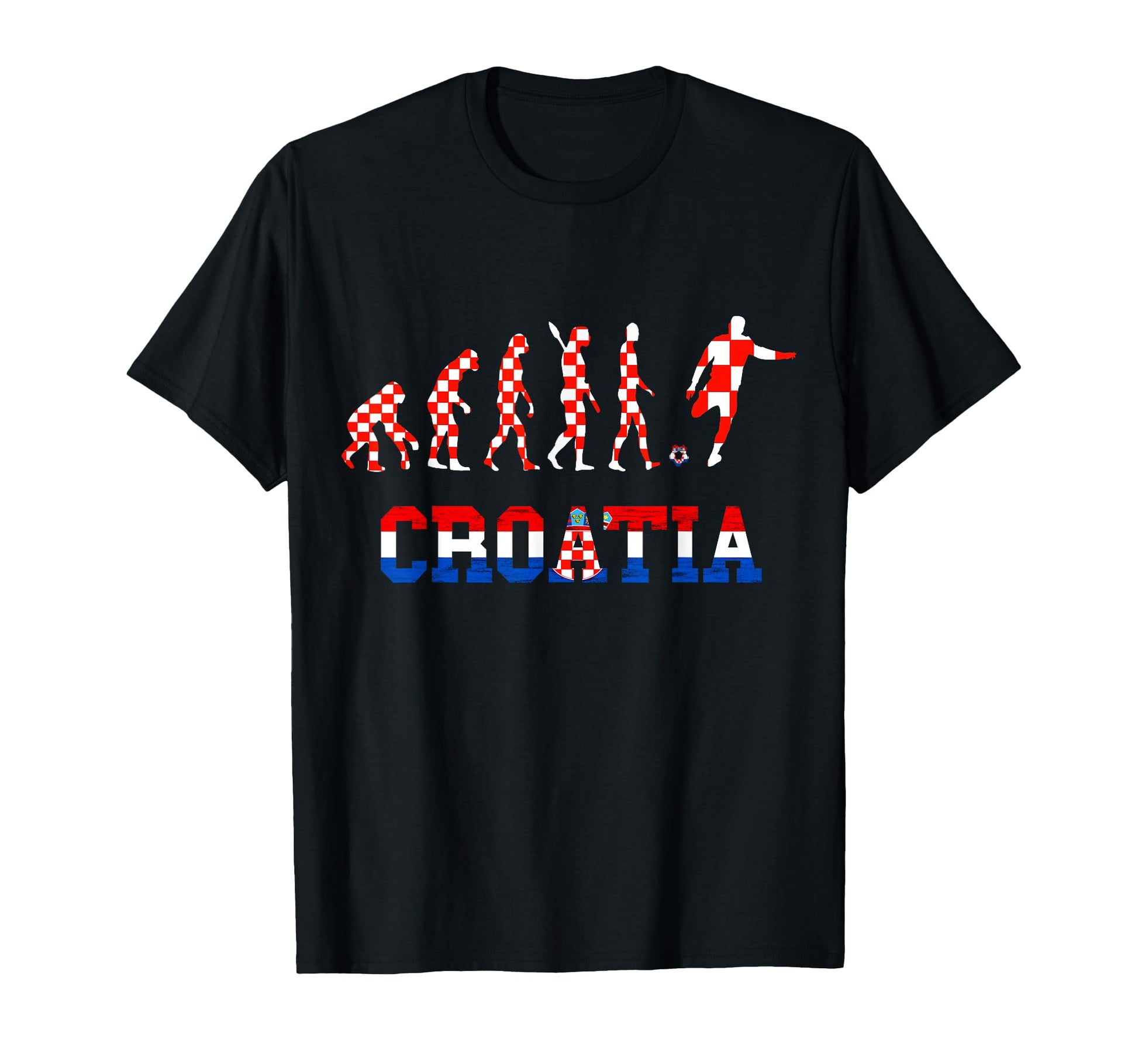 Croatia Evolution Hrvatska Soccer Team T-Shirt - Graphic Print Unisex - T-Shirt, Sweatshirt, Hoodie