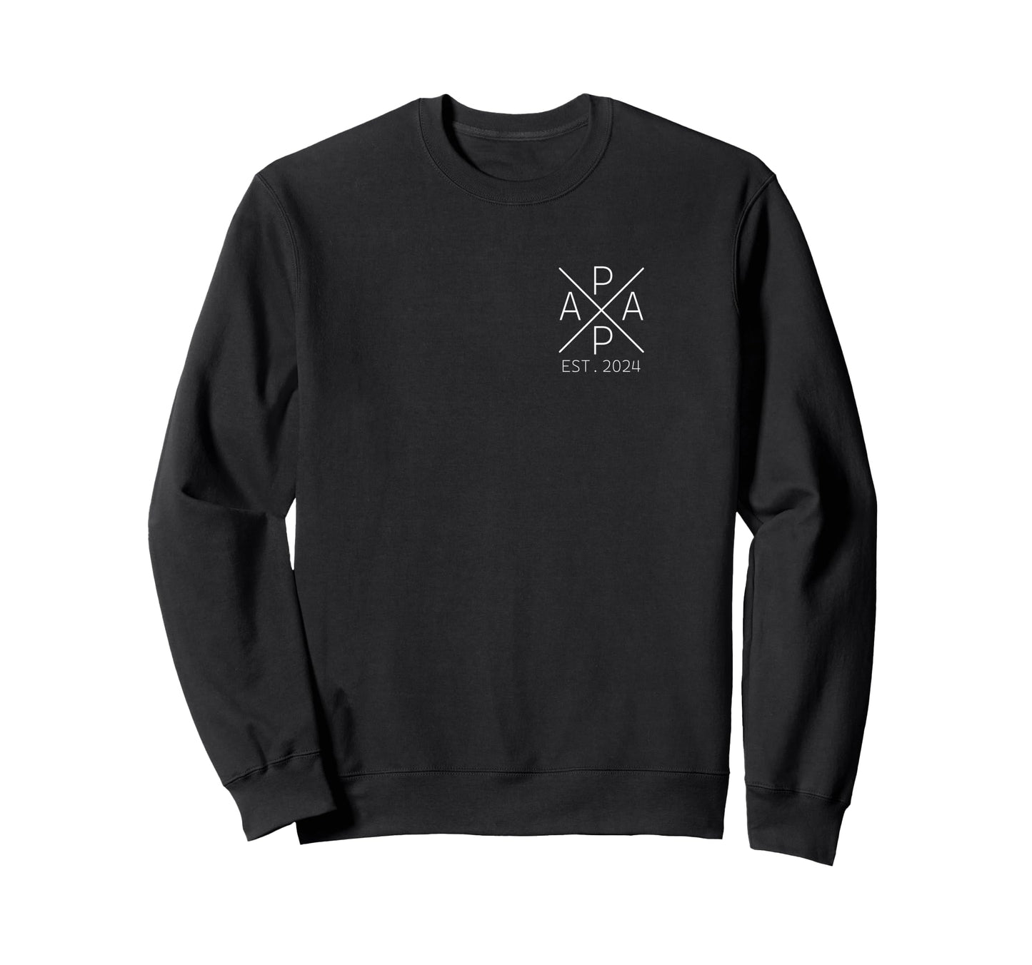 Papa Est 2024 Father Since 2024 Sweatshirt - Streetwear Style Men Women - T-Shirt, Sweatshirt, Hoodie