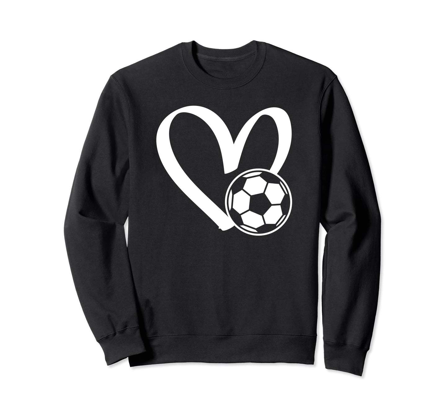 Soccer Ball Heart Sweatshirt - Novelty Apparel for Adults - T-Shirt, Sweatshirt, Hoodie