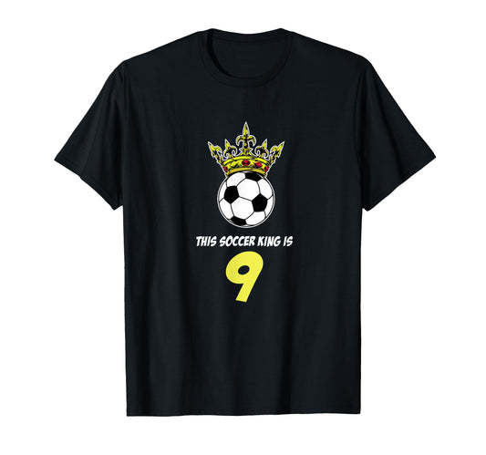 9 Year Old Soccer Birthday Party Birthday T-Shirt - Unique Graphic Unisex - T-Shirt, Sweatshirt, Hoodie