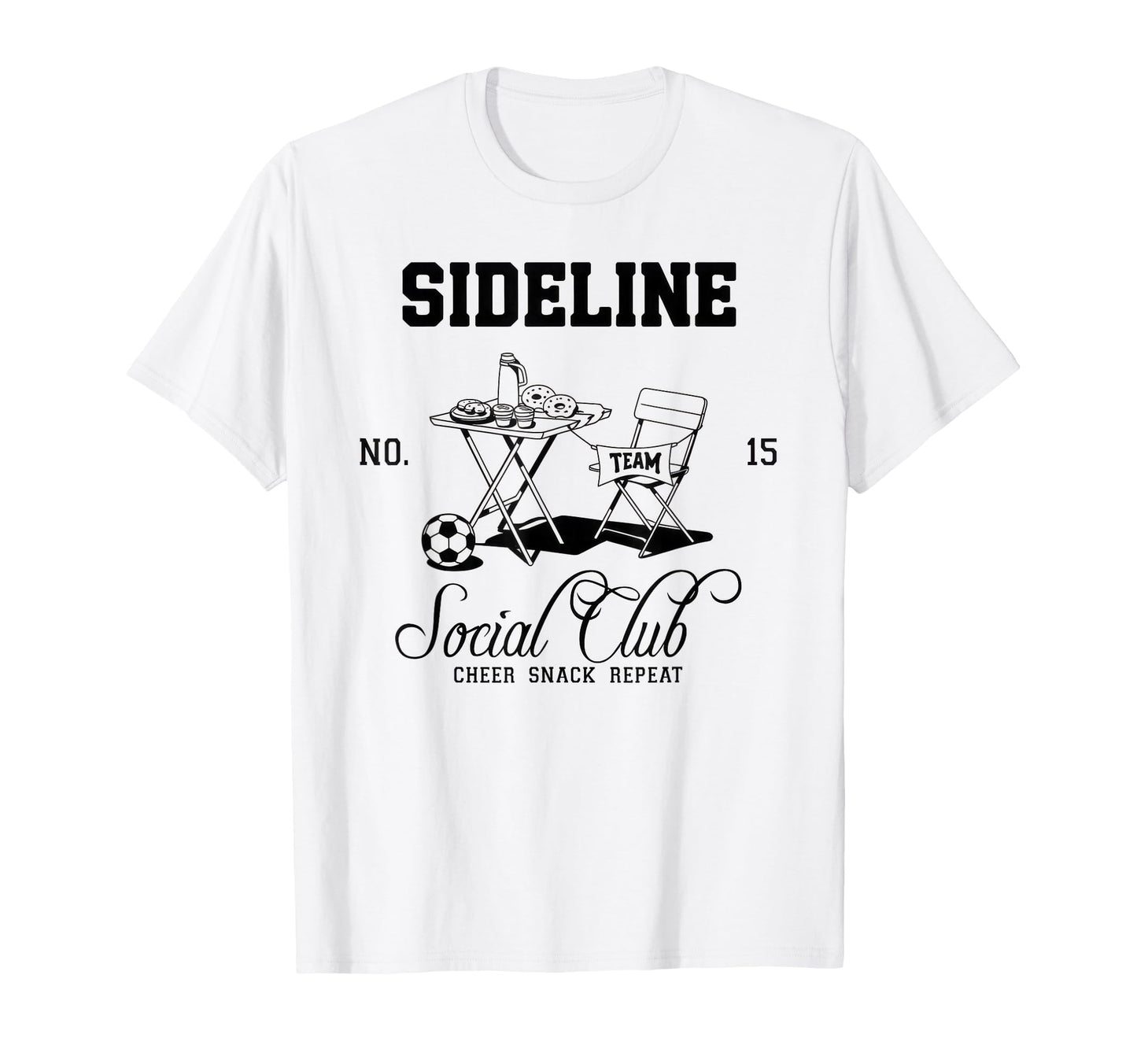 Sideline Social Club Soccer Mom Game Day T-Shirt - Trendy Graphic Men Women - T-Shirt, Sweatshirt, Hoodie