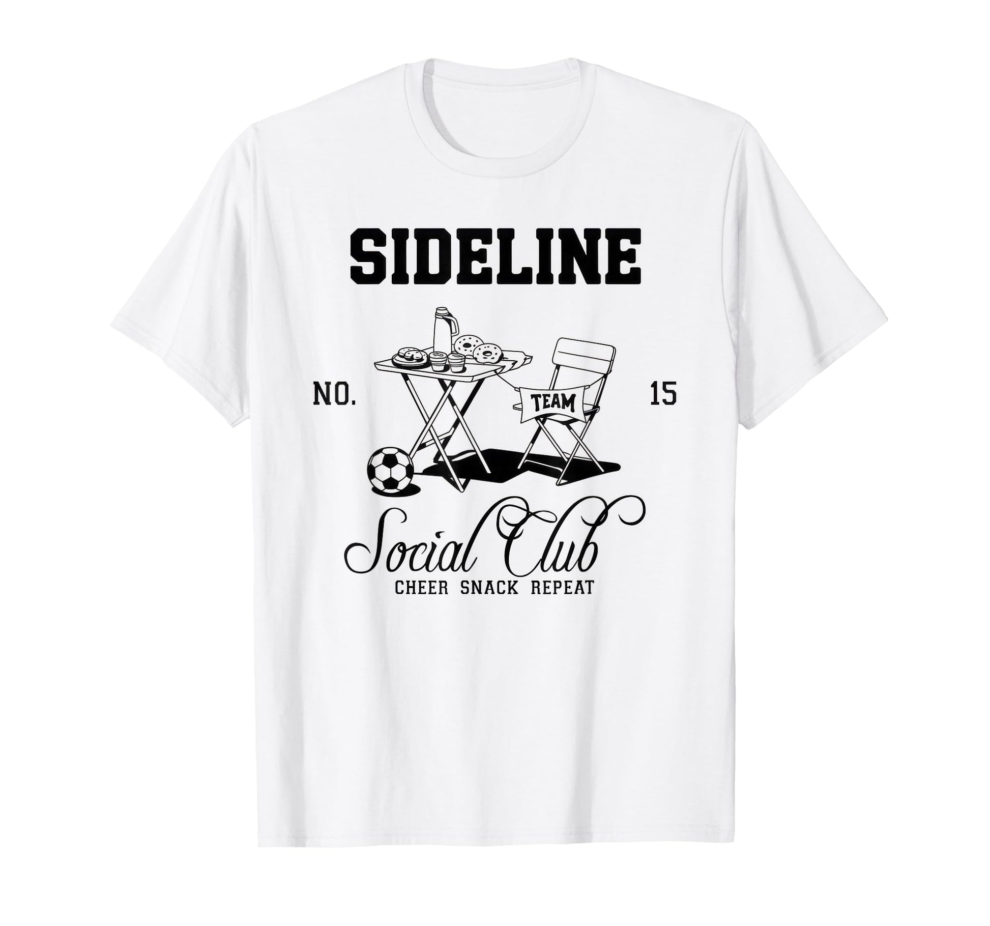 Sideline Social Club Soccer Mom Game Day T-Shirt - Trendy Graphic Men Women - T-Shirt, Sweatshirt, Hoodie