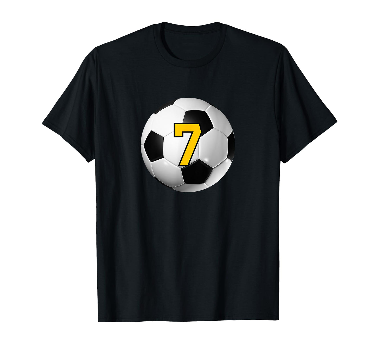Soccer Ball Number 7 T-Shirt - Novelty Apparel Men Women - T-Shirt, Sweatshirt, Hoodie