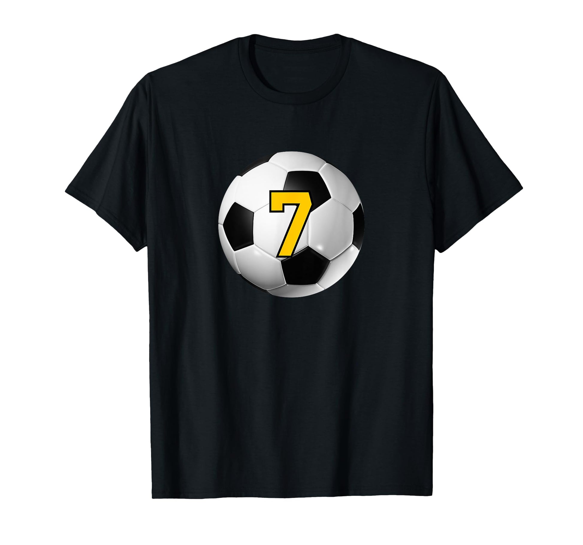 Soccer Ball Number 7 T-Shirt - Novelty Apparel Men Women - T-Shirt, Sweatshirt, Hoodie