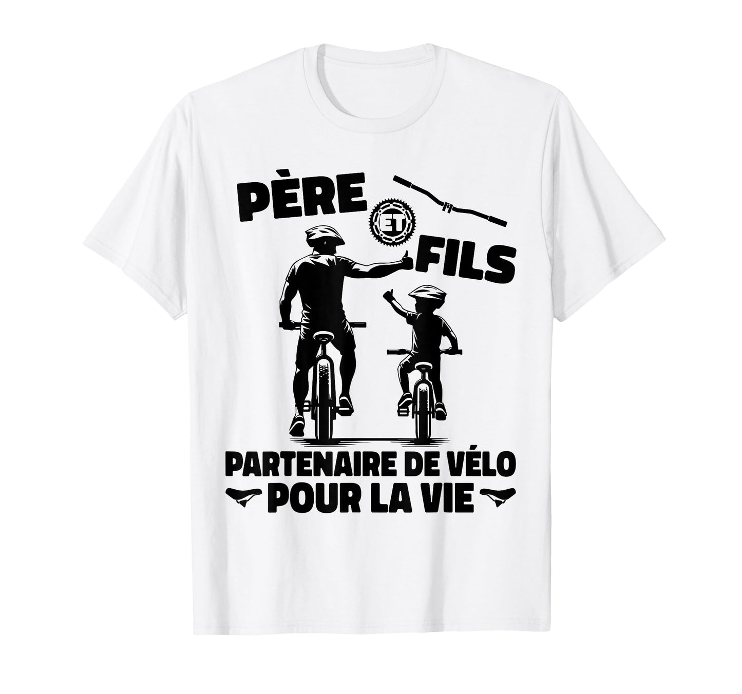 Father And Son Cycling Partner Life T-Shirt - Custom Art Print Unisex - T-Shirt, Sweatshirt, Hoodie