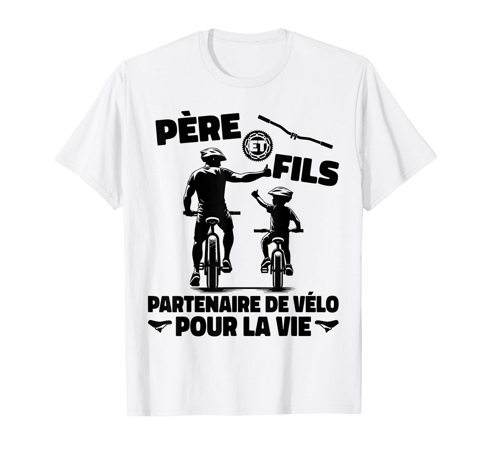 Father And Son Cycling Partner Life T-Shirt - Custom Art Print Unisex - T-Shirt, Sweatshirt, Hoodie