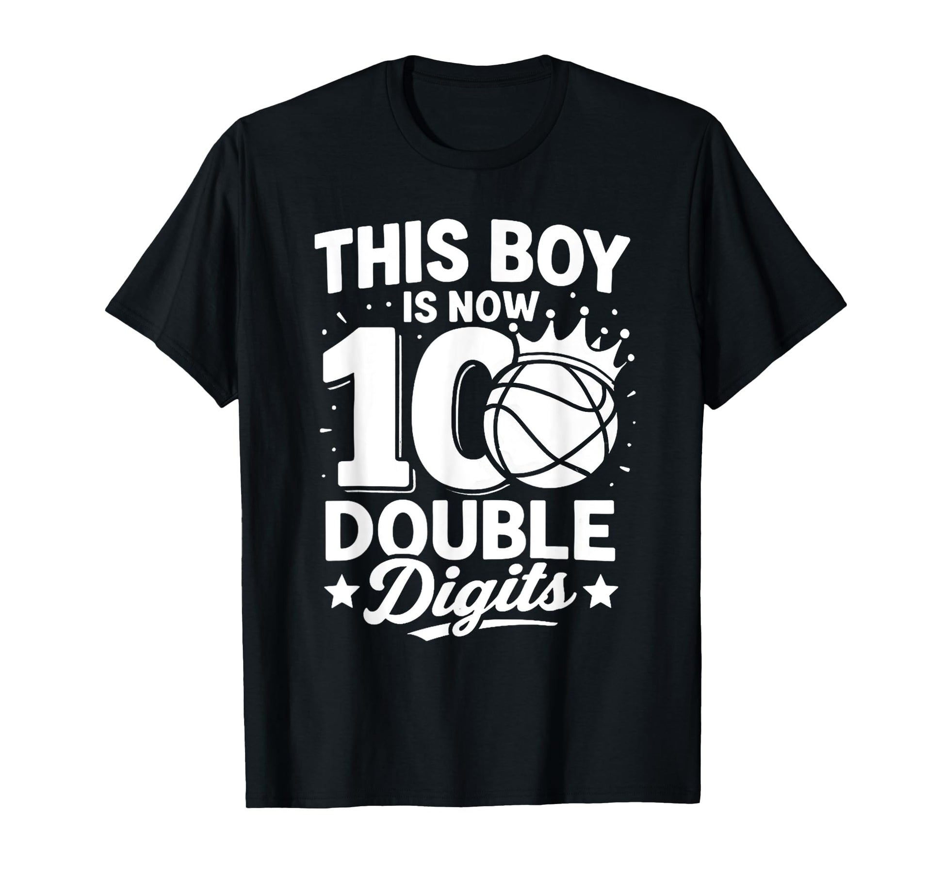 Double Digits Basketball Birthday 10 T-Shirt - Unique Graphic for Adults - T-Shirt, Sweatshirt, Hoodie