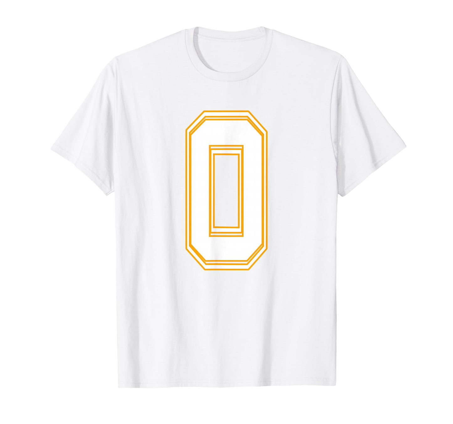 Number 0 Red Yellow White T-Shirt - Casual Everyday Wear for Adults - T-Shirt, Sweatshirt, Hoodie