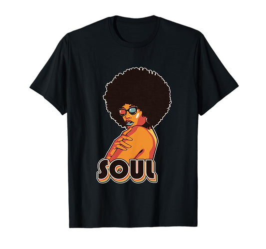 Artsy Womens Funk 70S Costume Afro Soul T-Shirt - Unique Graphic Unisex - T-Shirt, Sweatshirt, Hoodie