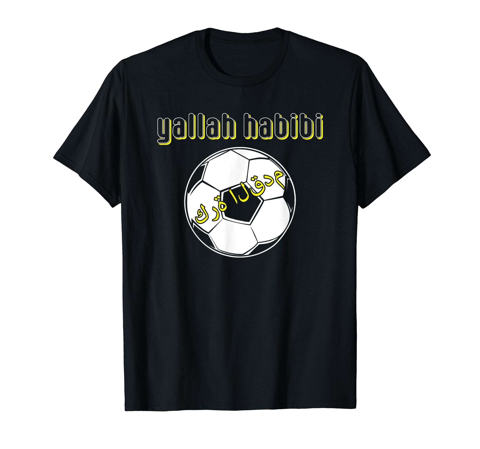 Yalla Habibi Arabic Soccer Fan T-Shirt - Trendy Graphic Men Women - T-Shirt, Sweatshirt, Hoodie