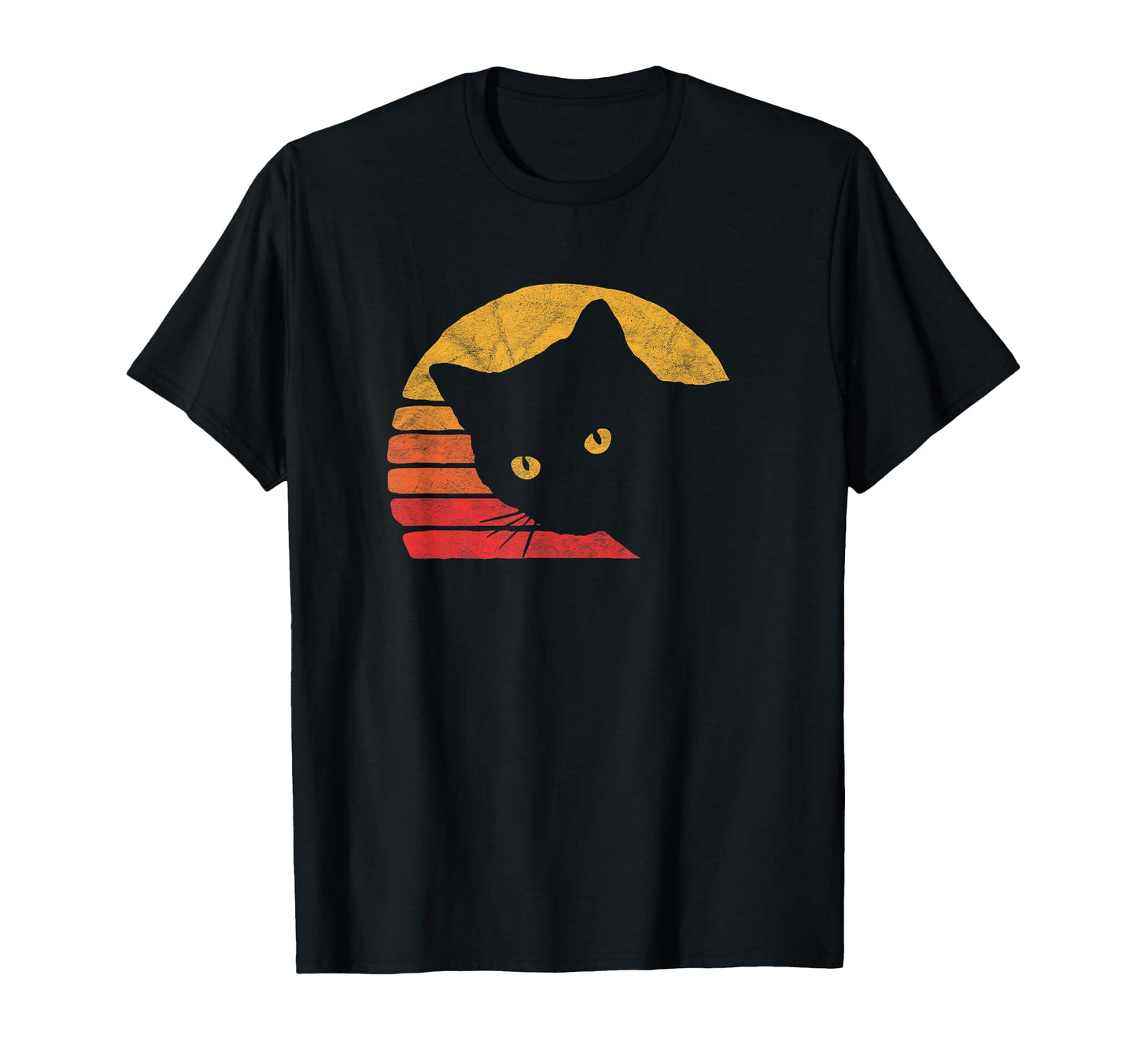 Eighties Cat Distressed T-Shirt - Aesthetic Graphic for Adults - T-Shirt, Sweatshirt, Hoodie