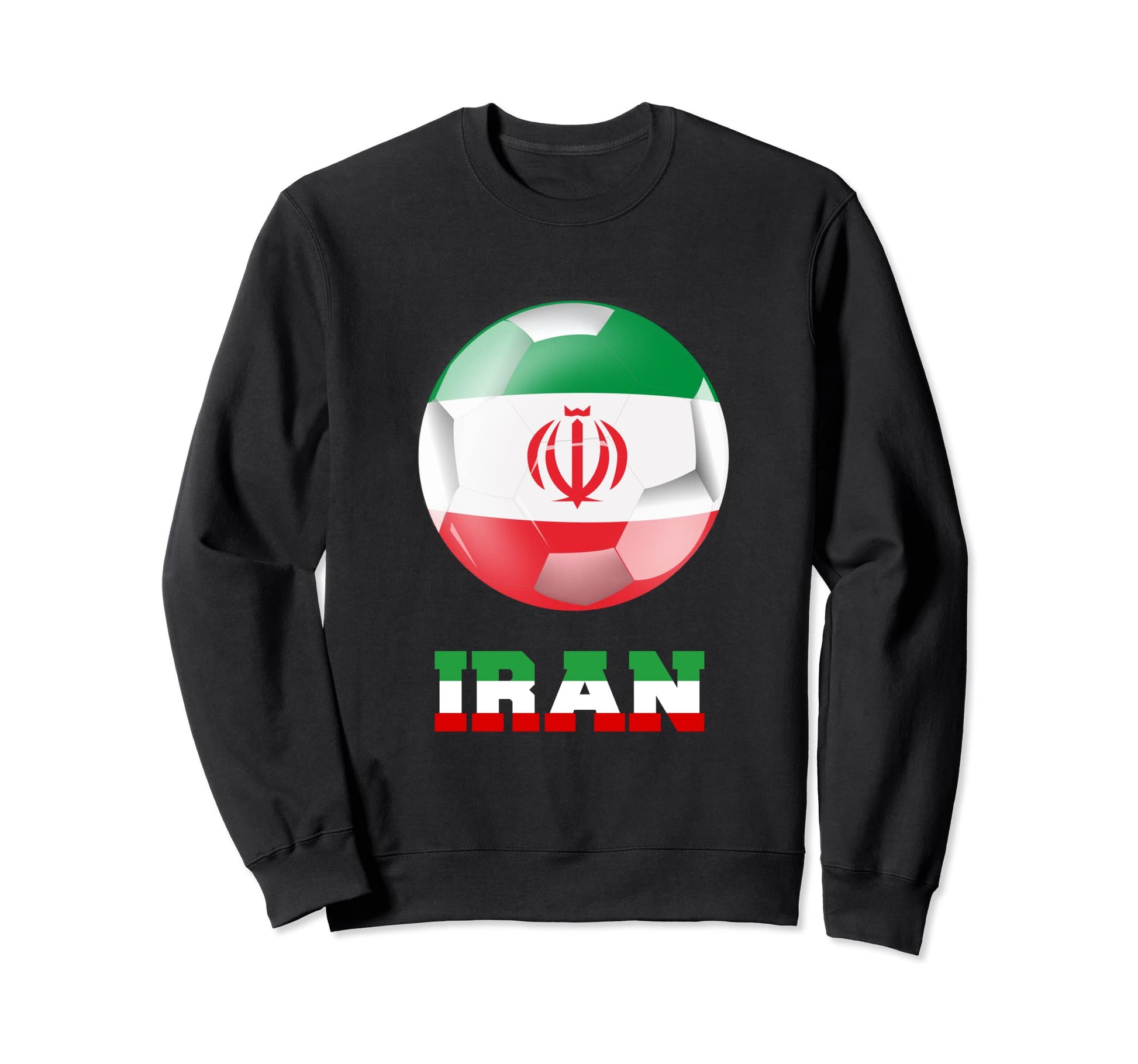 Iran Soccer Iranian Flag Soccer Sweatshirt - Custom Art Print for Adults - T-Shirt, Sweatshirt, Hoodie