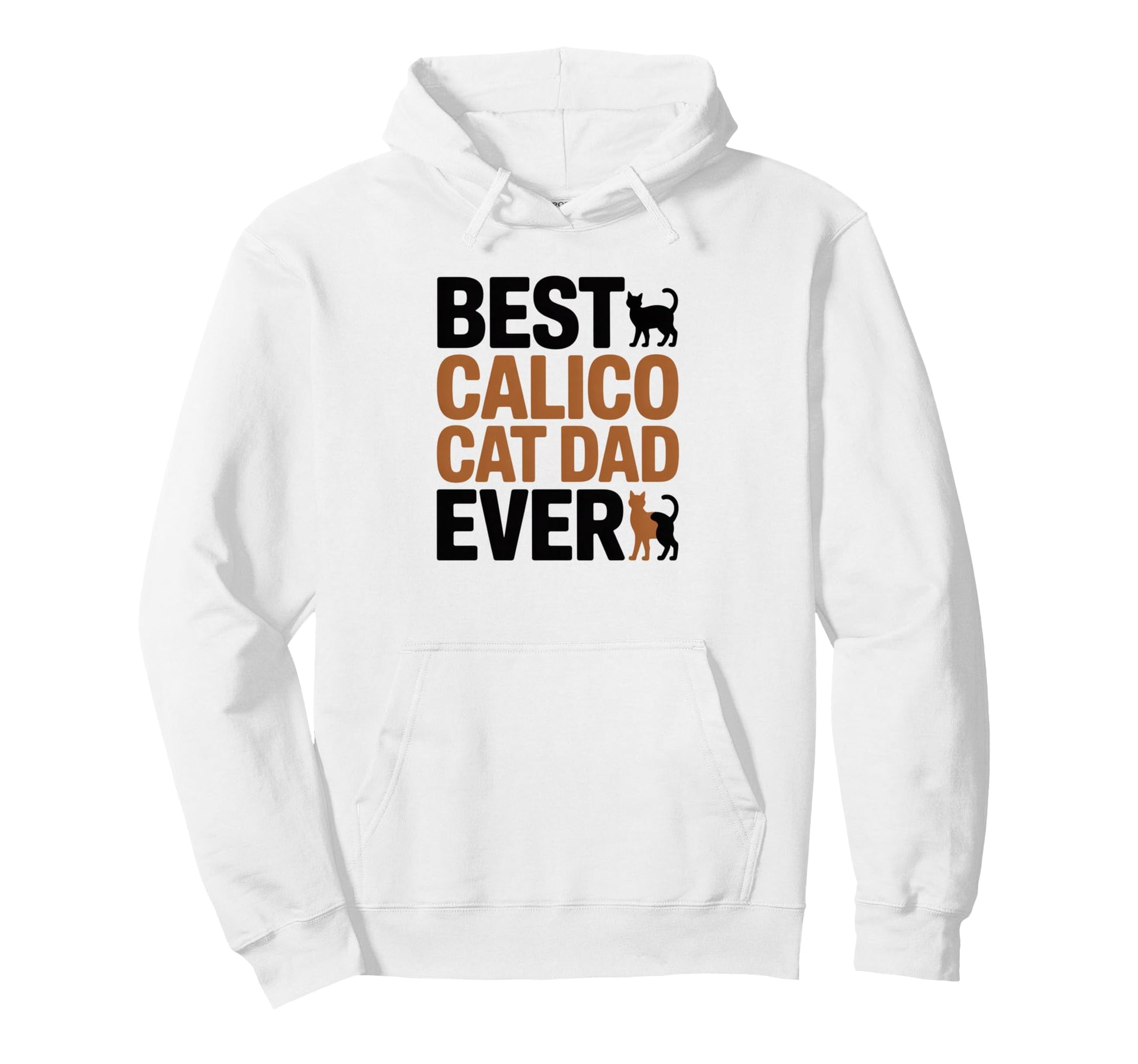 Best Calico Cat Dad Ever Minimalist Hoodie - Minimalist Print Men Women - T-Shirt, Sweatshirt, Hoodie