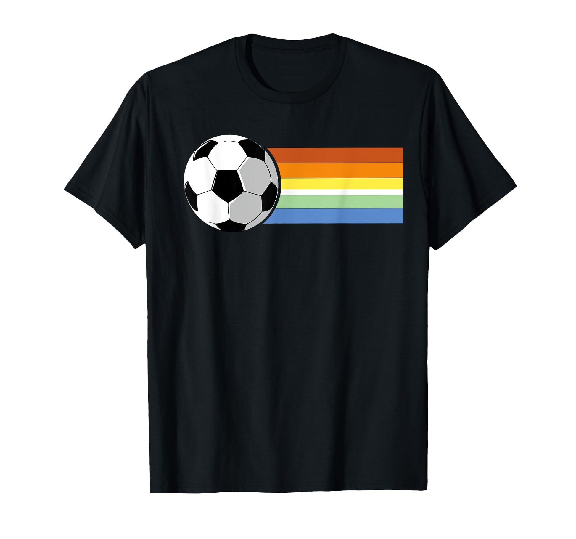 Rainbow Colors Soccer T-Shirt - Minimalist Print for Adults - T-Shirt, Sweatshirt, Hoodie
