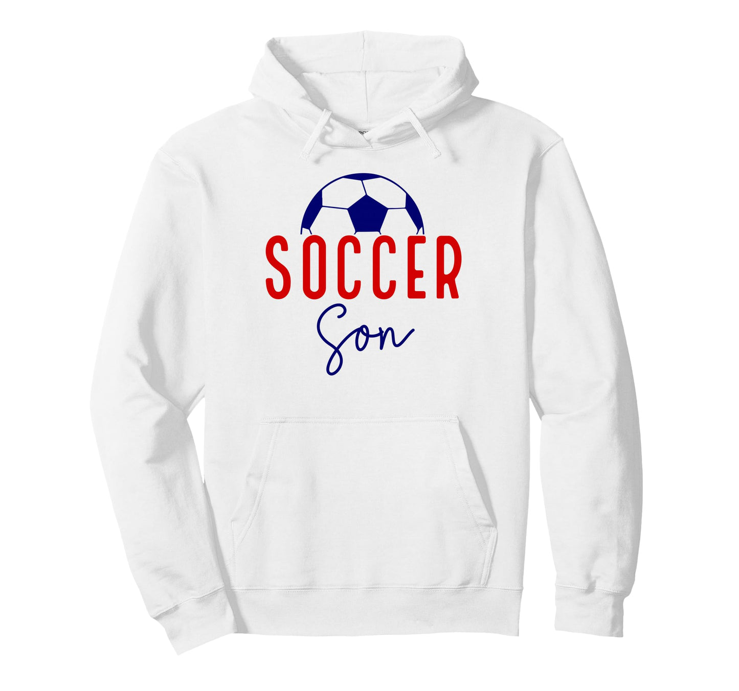 Soccer Son Soccer Ball Support Hoodie - Fun Novelty Design for Adults - T-Shirt, Sweatshirt, Hoodie