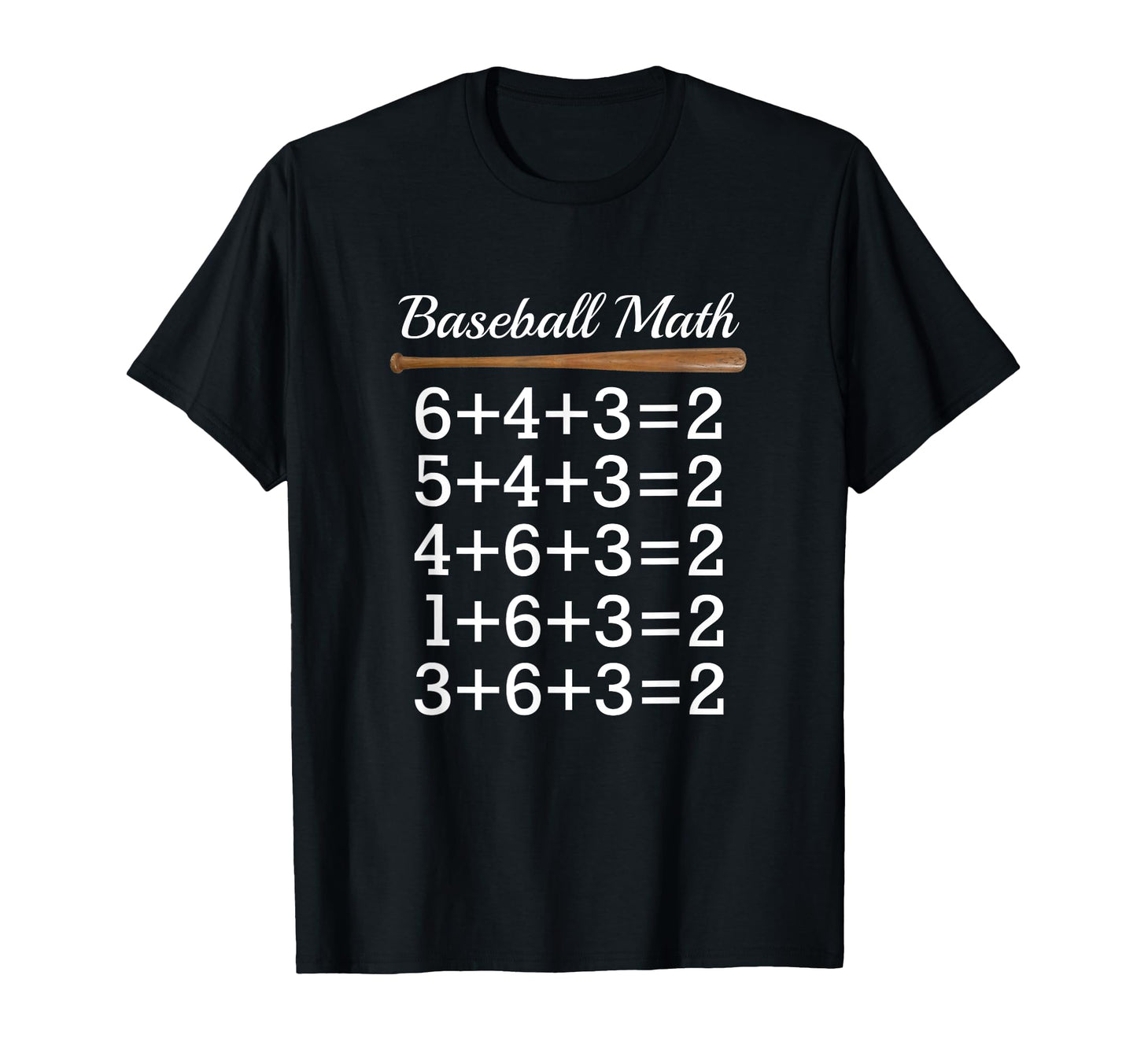 Baseball Math Double Play Baseball T-Shirt - Unique Graphic for Adults - T-Shirt, Sweatshirt, Hoodie