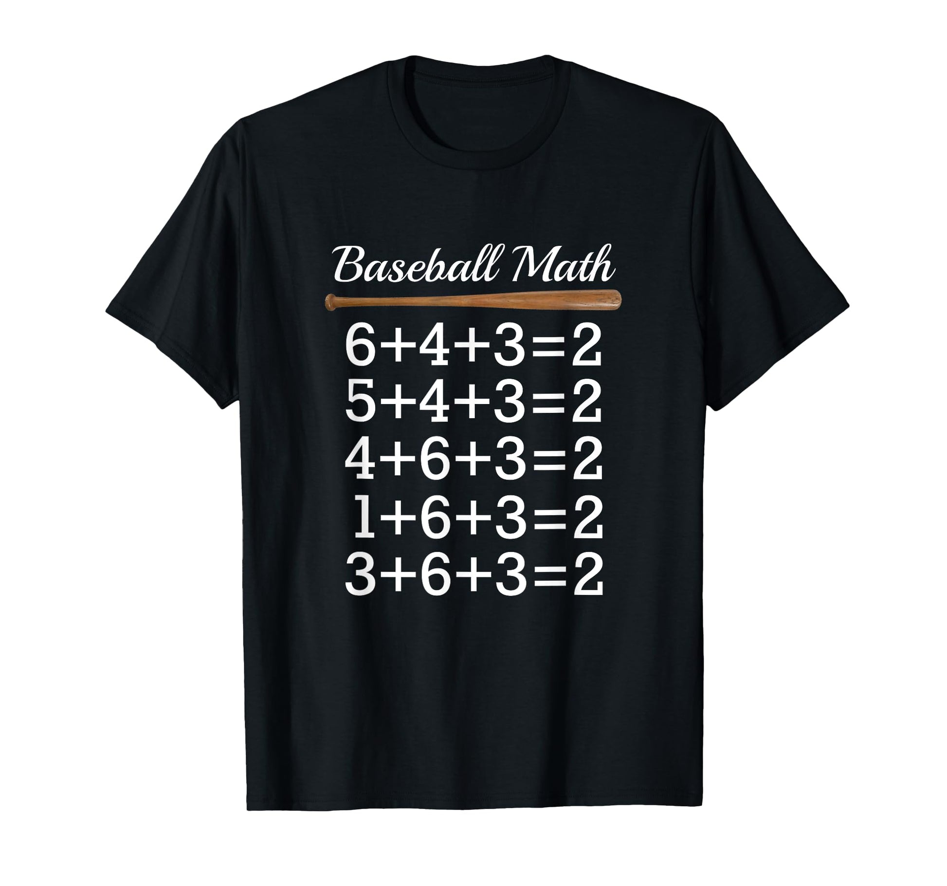 Baseball Math Double Play Baseball T-Shirt - Unique Graphic for Adults - T-Shirt, Sweatshirt, Hoodie