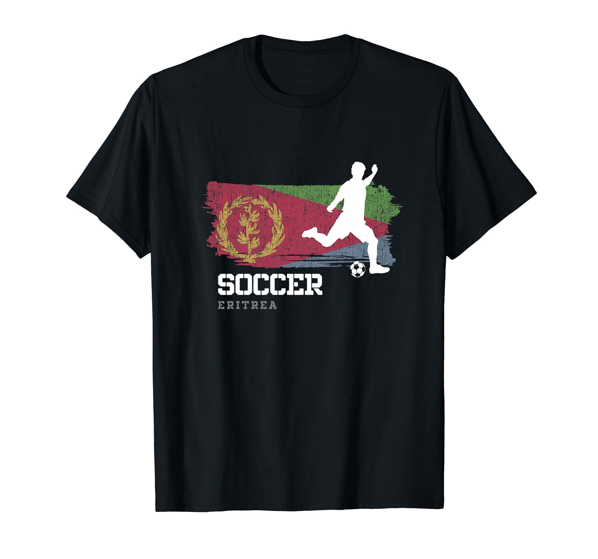 Soccer Eritrea Flag Football Team T-Shirt - Novelty Apparel Men Women - T-Shirt, Sweatshirt, Hoodie