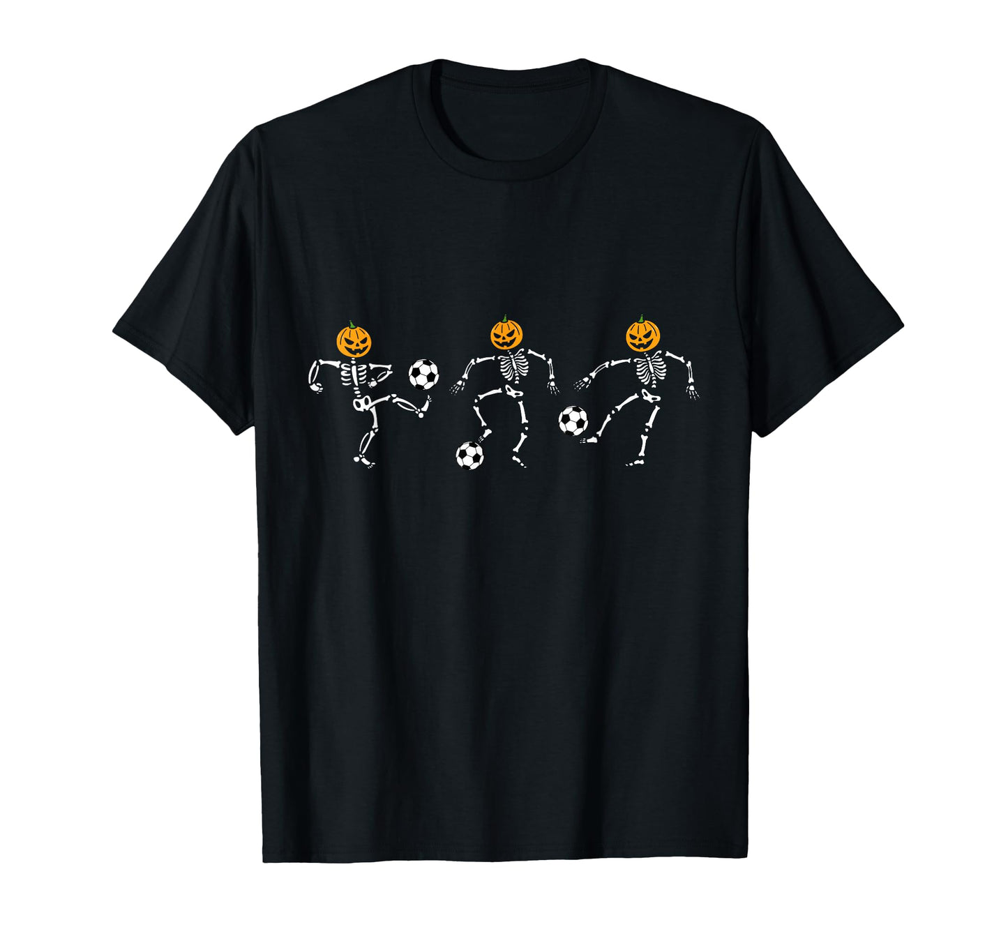 Pumpkin Skeleton Squad Soccer Player T-Shirt - Novelty Apparel Unisex - T-Shirt, Sweatshirt, Hoodie
