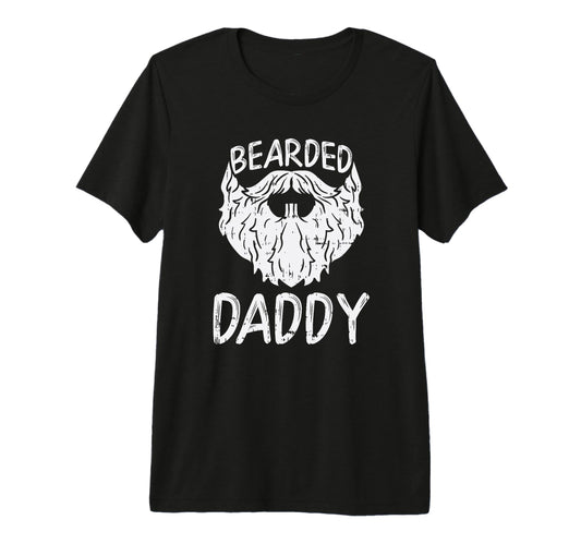 Bearded Daddy Son And Dad Matching T-Shirt - Minimalist Print for Adults - T-Shirt, Sweatshirt, Hoodie
