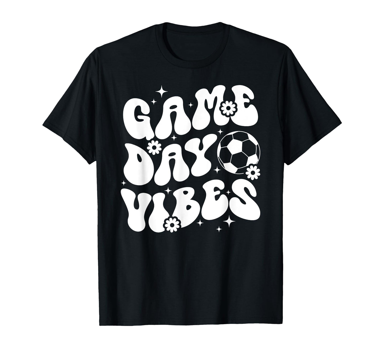 Groovy Soccer Game Day Vibes Game Day T-Shirt - Graphic Print Men Women - T-Shirt, Sweatshirt, Hoodie