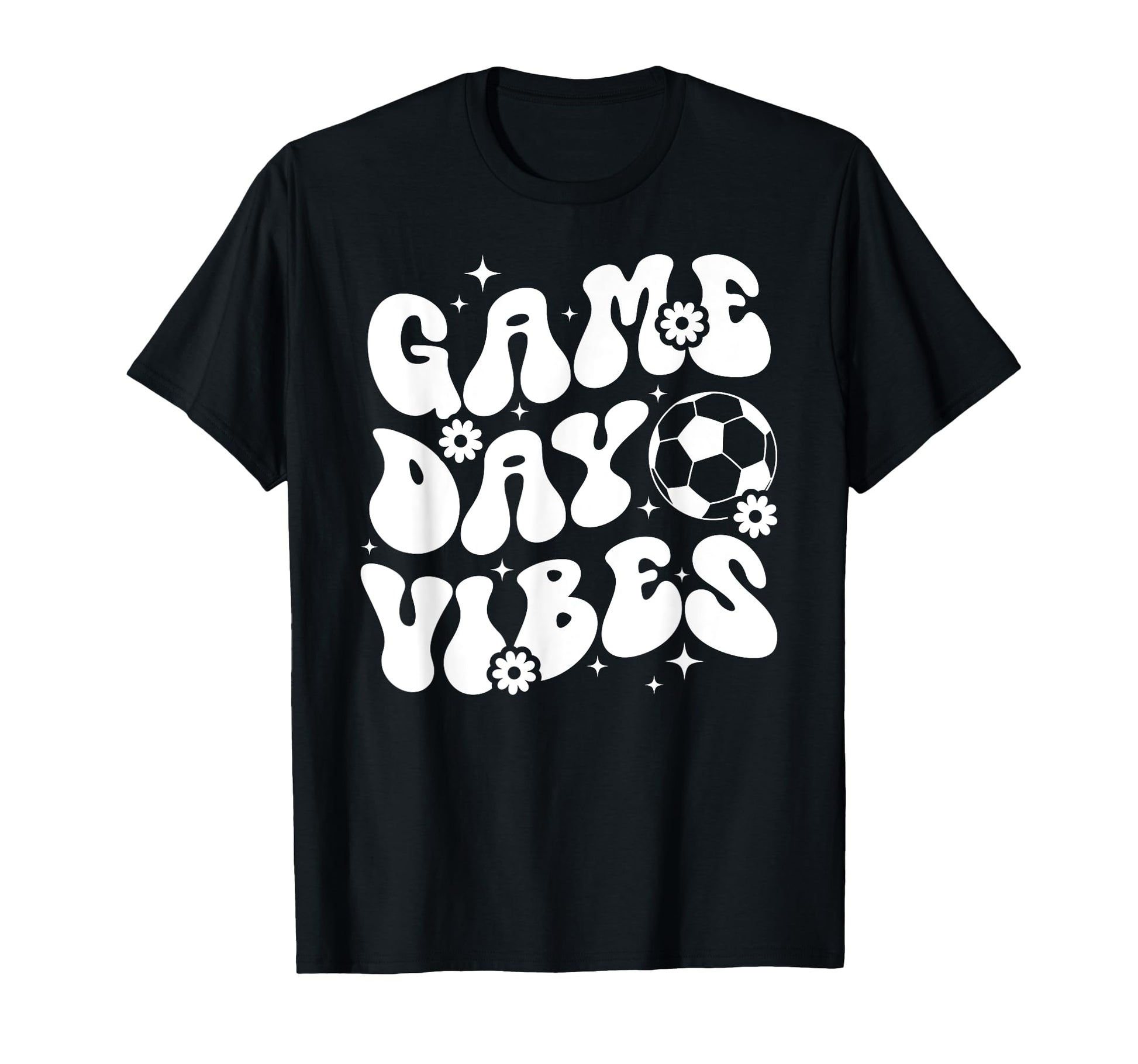 Groovy Soccer Game Day Vibes Game Day T-Shirt - Graphic Print Men Women - T-Shirt, Sweatshirt, Hoodie