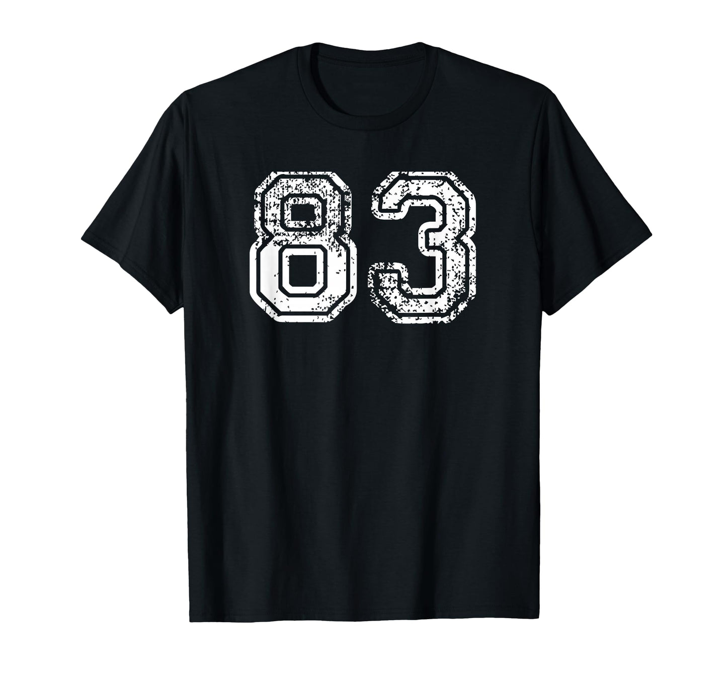 Number 83 Baseball Football Soccer T-Shirt - Graphic Print for Adults - T-Shirt, Sweatshirt, Hoodie