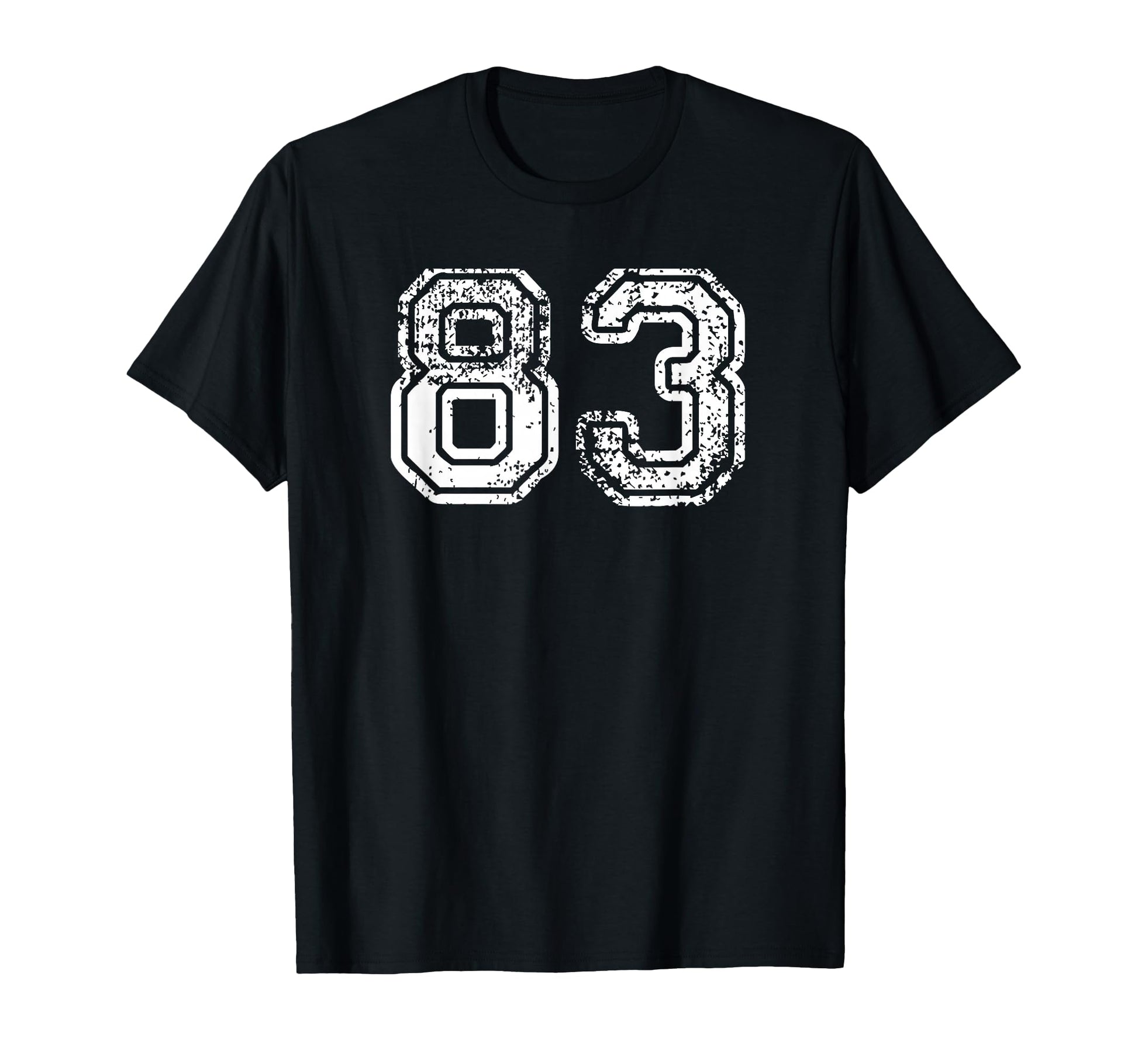 Number 83 Baseball Football Soccer T-Shirt - Graphic Print for Adults - T-Shirt, Sweatshirt, Hoodie