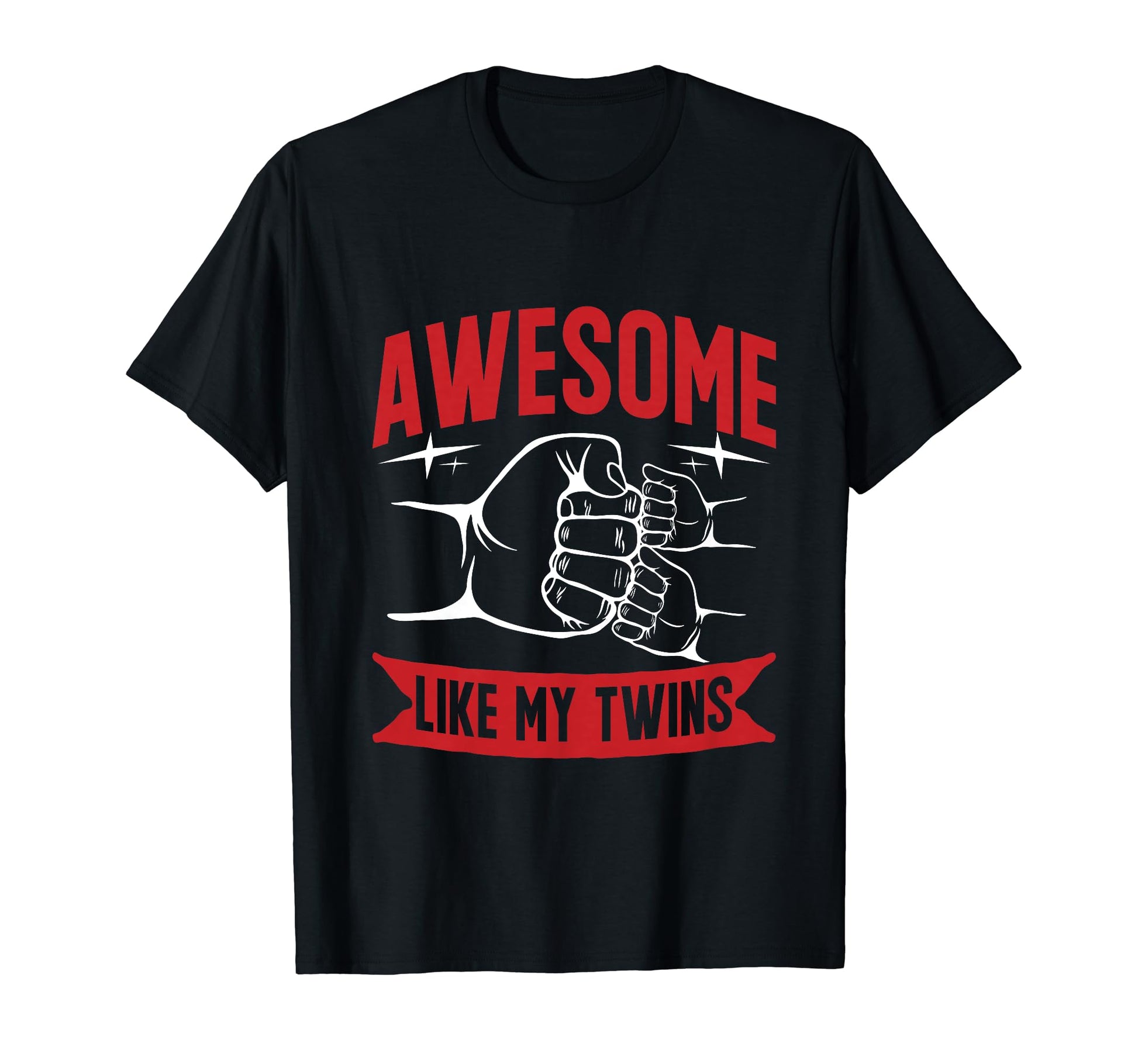 Twin Dad Awesome Like My Twins Dad Twins T-Shirt - Custom Art Print Unisex - T-Shirt, Sweatshirt, Hoodie