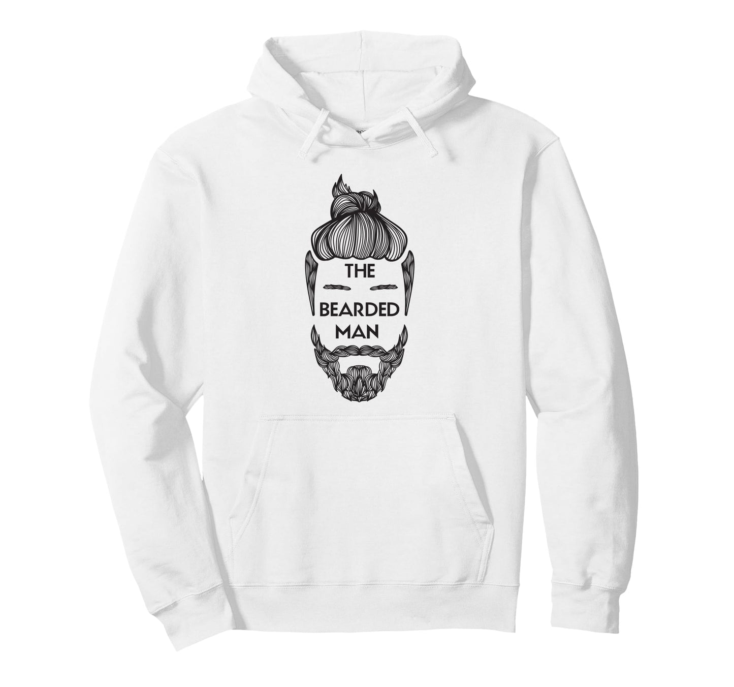 Trendy Hipster Bun Bearded Beards Hoodie - Streetwear Style Unisex - T-Shirt, Sweatshirt, Hoodie