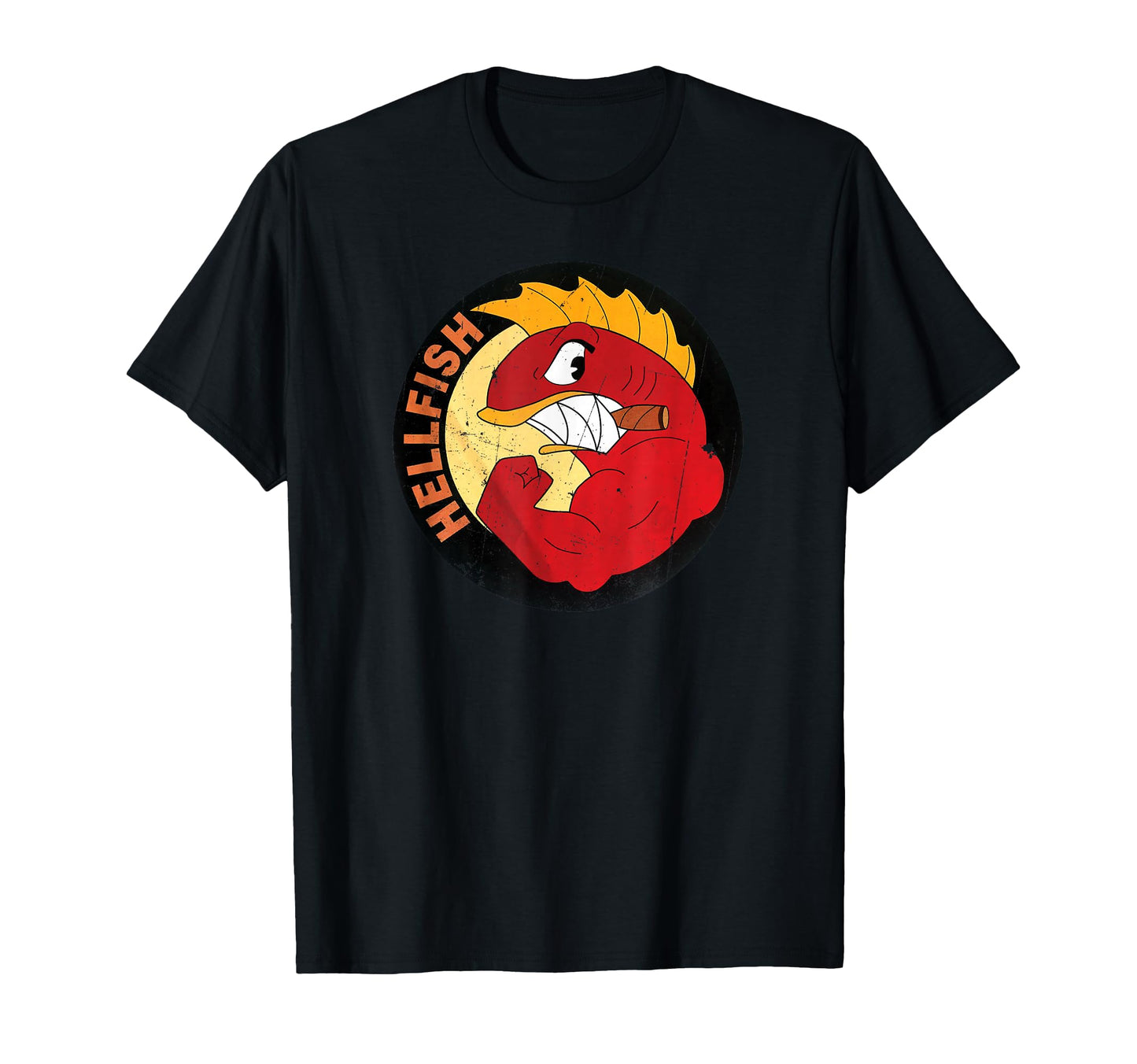 Flying Hellfish Raging Grandpa Abe T-Shirt - Graphic Print Men Women - T-Shirt, Sweatshirt, Hoodie