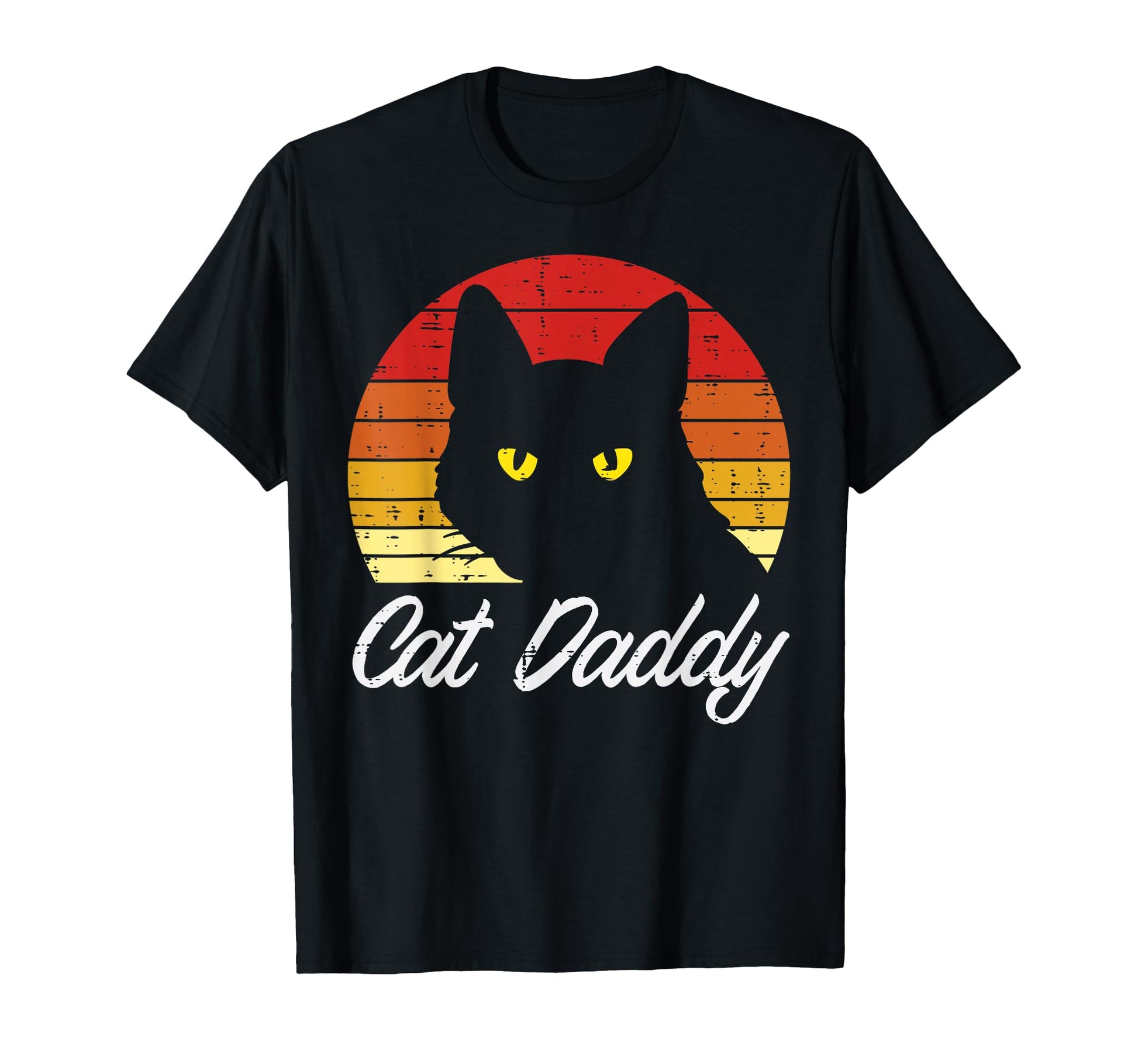 Black Cat Daddy Sunset Feline Animal Pet T-Shirt - Unique Graphic Unisex - T-Shirt, Sweatshirt, Hoodie