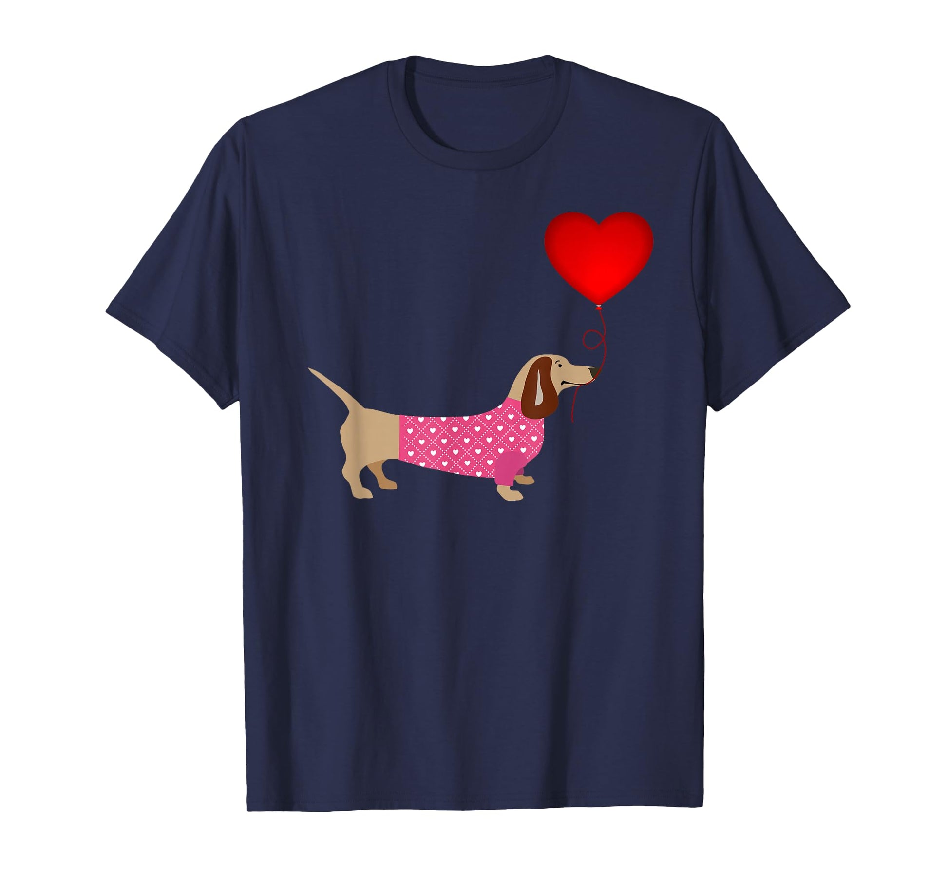 Valentines Weiner Daschund Doxie Dog T-Shirt - Custom Art Print for Adults - T-Shirt, Sweatshirt, Hoodie
