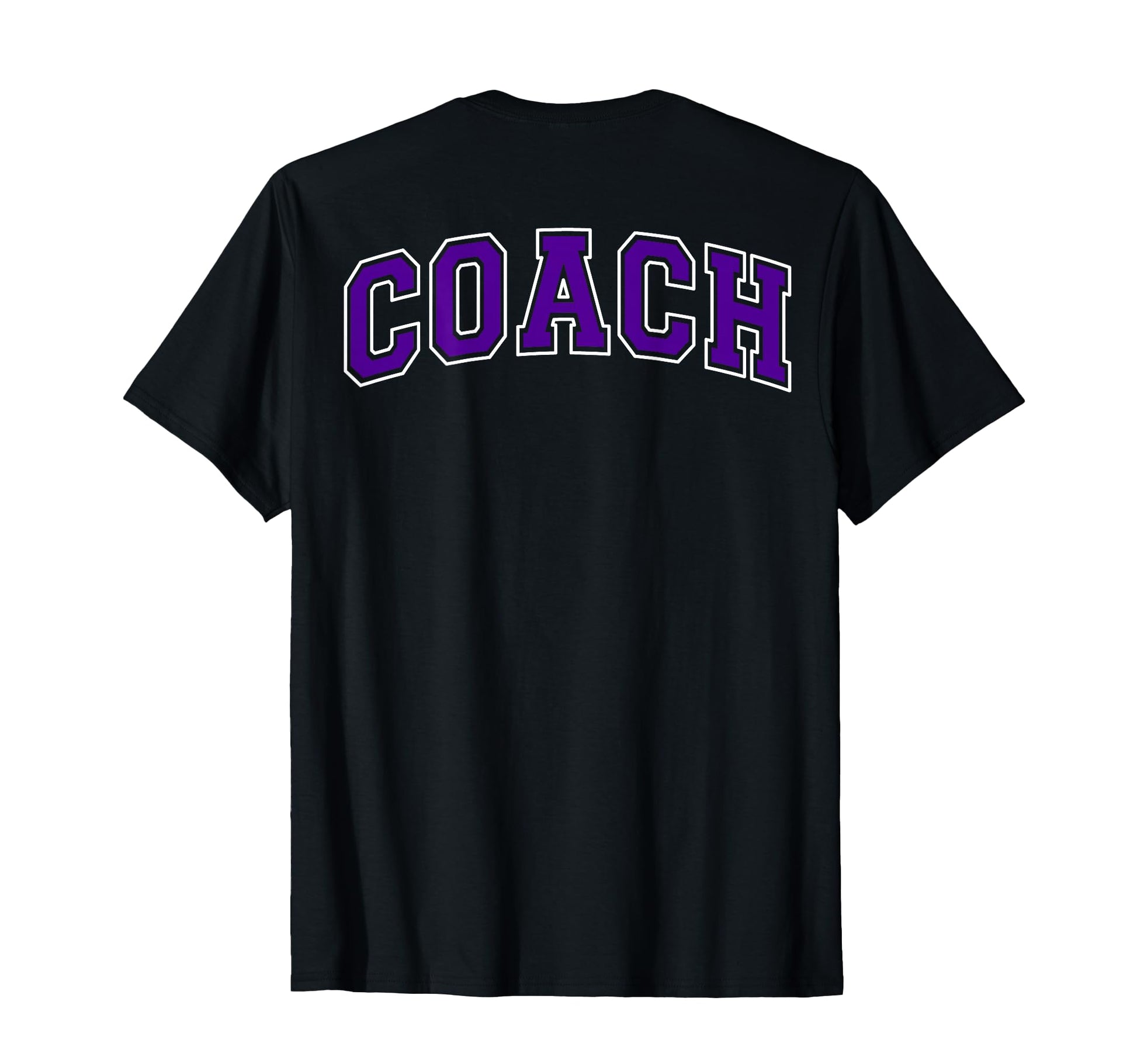 Coach Sports Trainer Purple White Back T-Shirt - Fun Novelty Design Unisex - T-Shirt, Sweatshirt, Hoodie