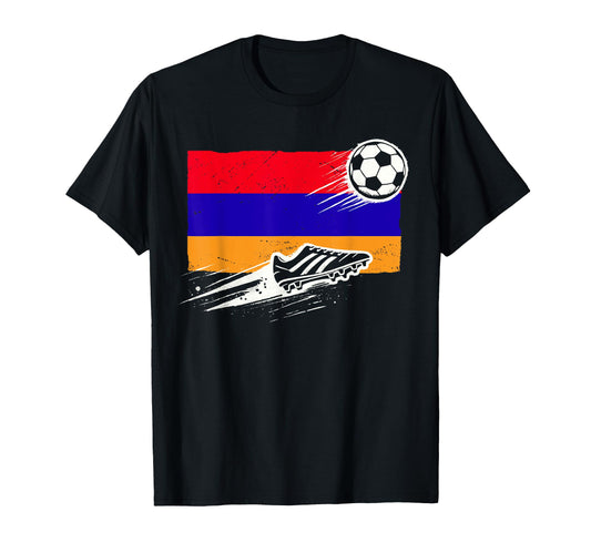 Armenia Flag Armenian Soccer Flag T-Shirt - Custom Art Print Unisex - T-Shirt, Sweatshirt, Hoodie