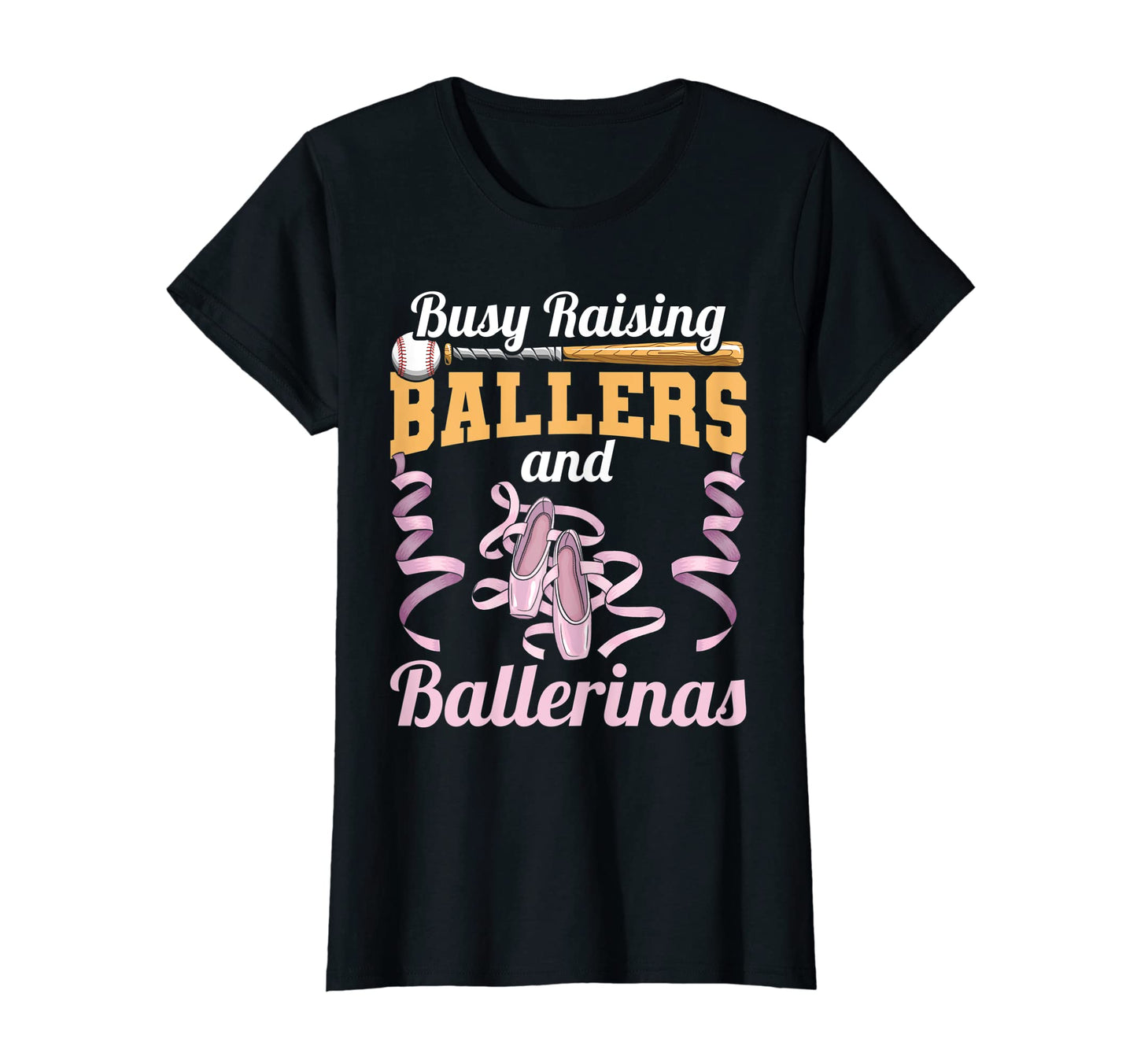 Womens Mom Busy Raising Ballers And T-Shirt - Minimalist Print for Adults - T-Shirt, Sweatshirt, Hoodie