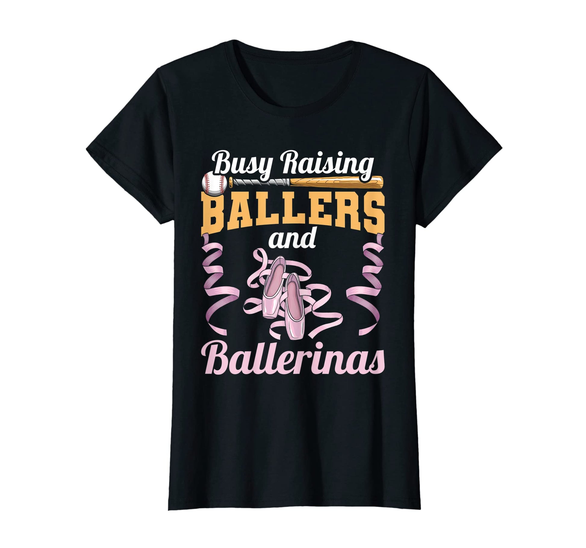 Womens Mom Busy Raising Ballers And T-Shirt - Minimalist Print for Adults - T-Shirt, Sweatshirt, Hoodie