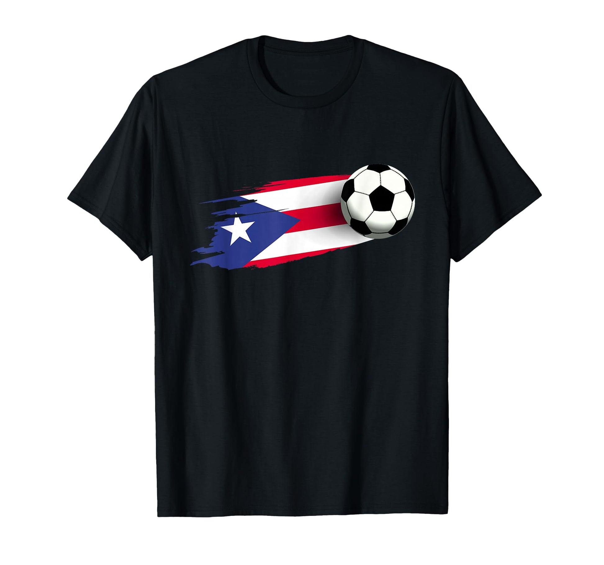 Puerto Rico Flag Puerto Rico Soccer Flag T-Shirt - Custom Art Print Unisex - T-Shirt, Sweatshirt, Hoodie