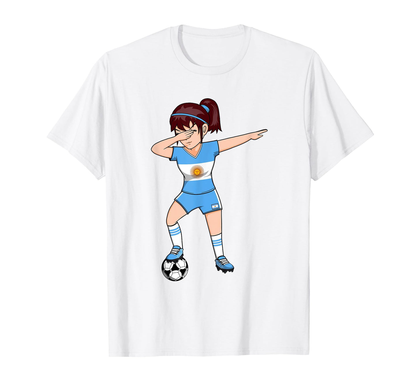 Dabbing Soccer Argentina Jersey T-Shirt - Streetwear Style for Adults - T-Shirt, Sweatshirt, Hoodie