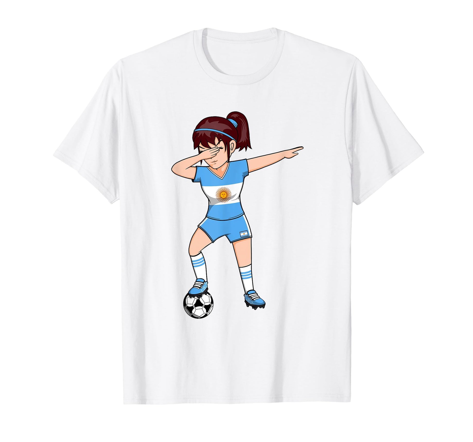 Dabbing Soccer Argentina Jersey T-Shirt - Streetwear Style for Adults - T-Shirt, Sweatshirt, Hoodie