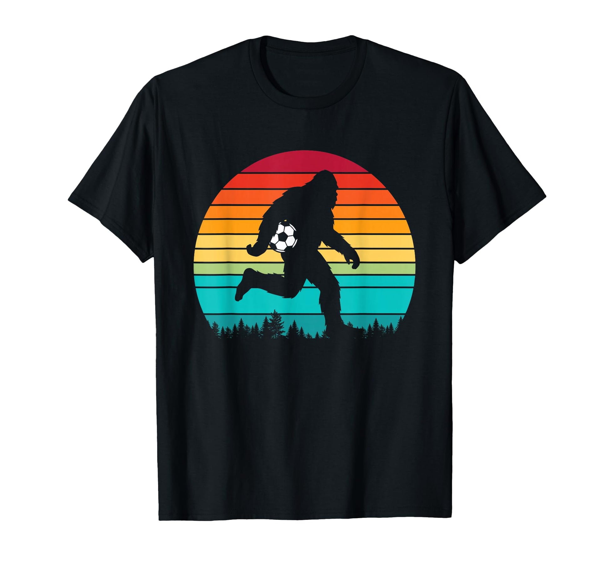 Bigfoot Sasquatch Playing Soccer T-Shirt - Aesthetic Graphic Men Women - T-Shirt, Sweatshirt, Hoodie
