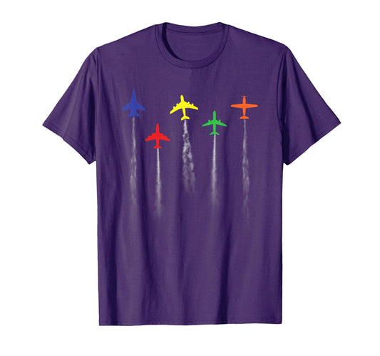 Airplanes Flying Low Pilot Flight T-Shirt - Fun Novelty Design Men Women - T-Shirt, Sweatshirt, Hoodie