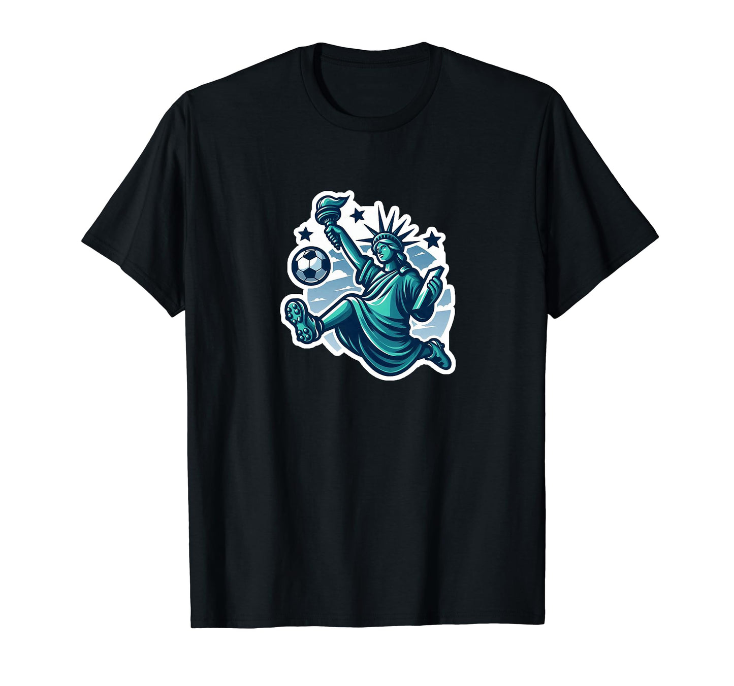New York Statue Liberty Playing T-Shirt - Casual Everyday Wear for Adults - T-Shirt, Sweatshirt, Hoodie