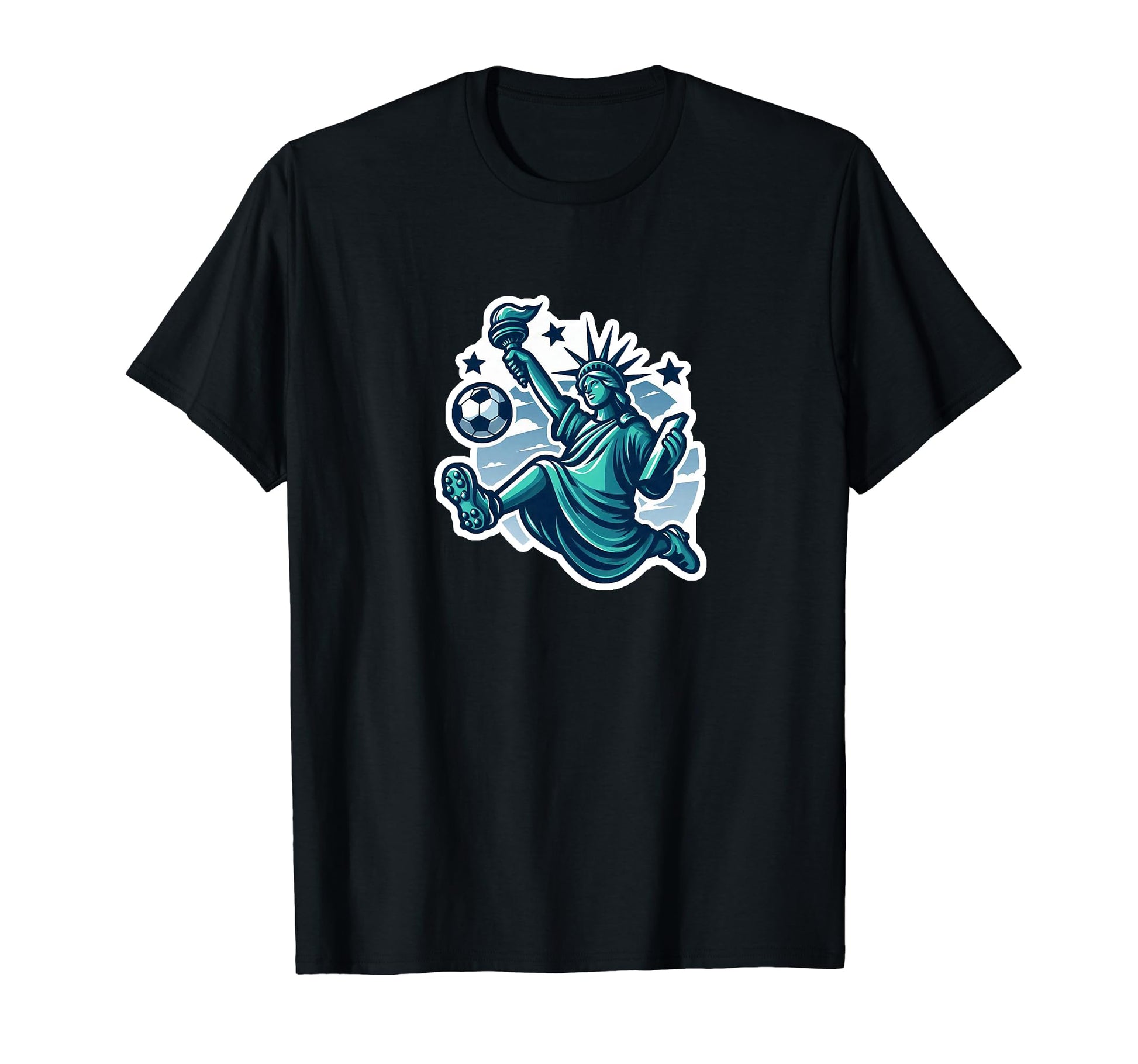 New York Statue Liberty Playing T-Shirt - Casual Everyday Wear for Adults - T-Shirt, Sweatshirt, Hoodie