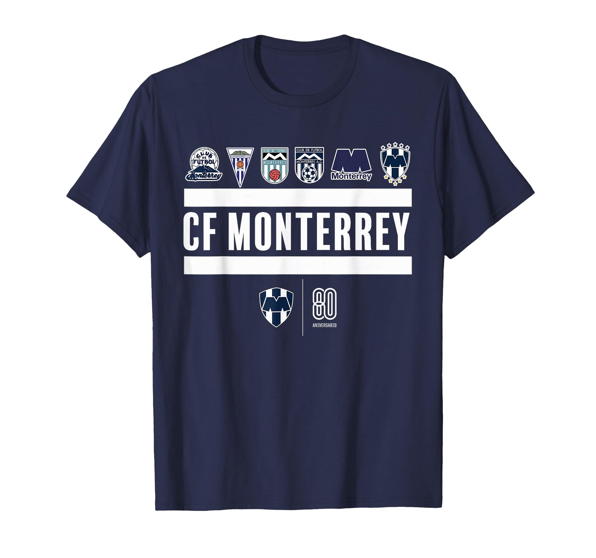 Rayados De Monterrey 80Th Anniversary T-Shirt - Minimalist Print Unisex - T-Shirt, Sweatshirt, Hoodie