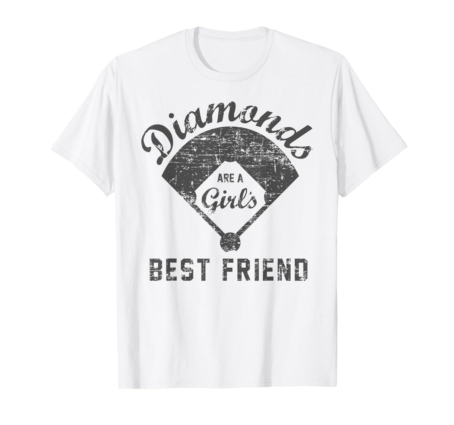 Diamonds Are Best Friend Softball Mom T-Shirt - Unique Graphic for Adults - T-Shirt, Sweatshirt, Hoodie