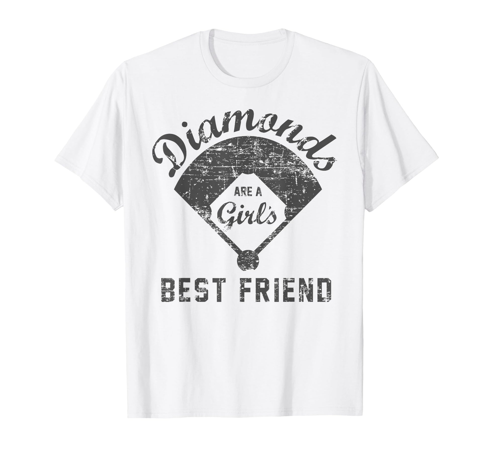 Diamonds Are Best Friend Softball Mom T-Shirt - Unique Graphic for Adults - T-Shirt, Sweatshirt, Hoodie