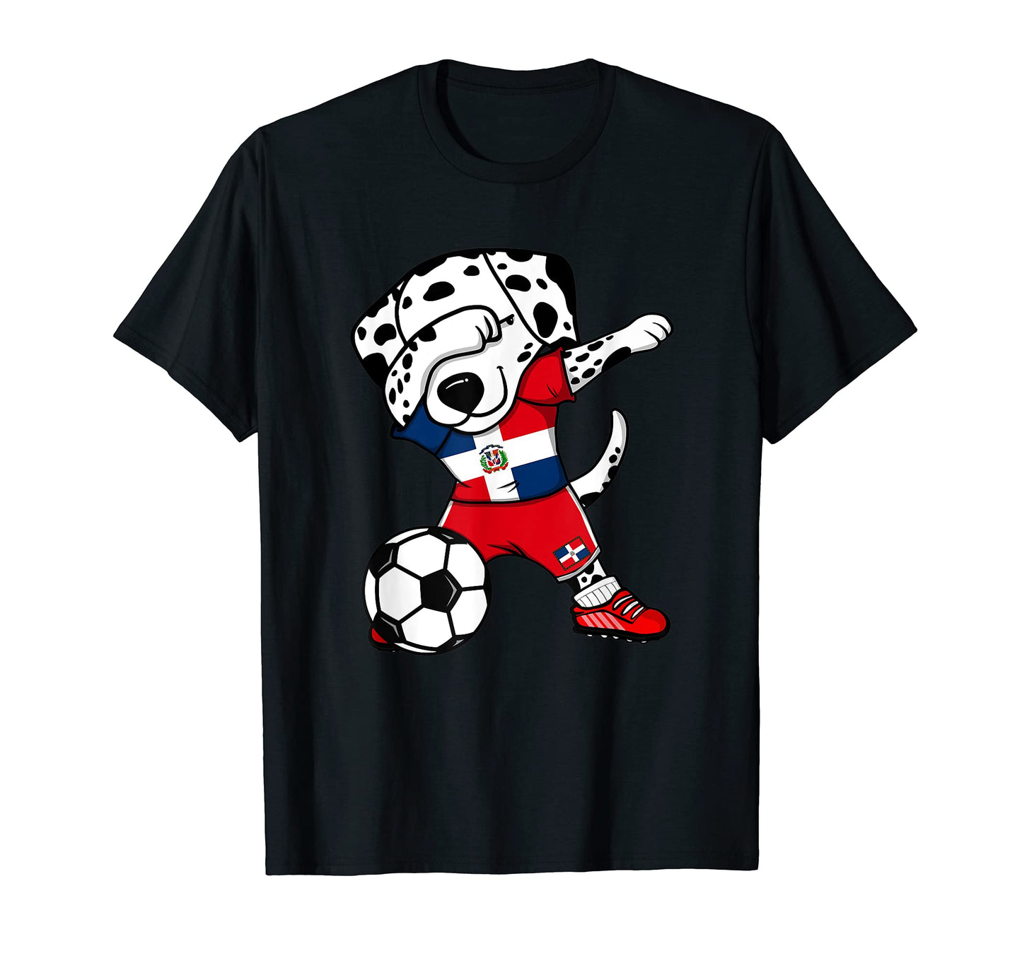 Dab Dalmatian Dominican Republic Soccer T-Shirt - Trendy Graphic Unisex - T-Shirt, Sweatshirt, Hoodie