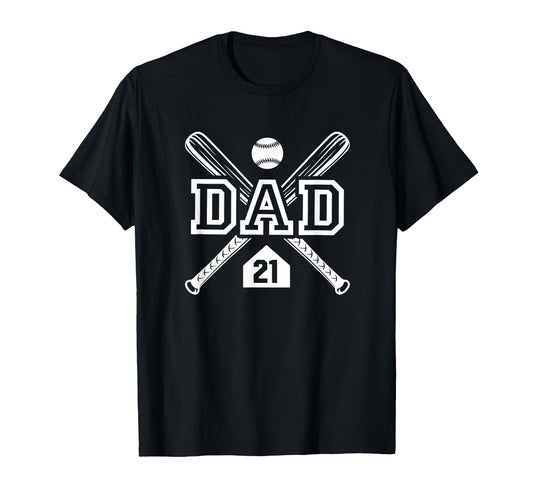 Baseball Dad Softball Dad 21 Jersey T-Shirt - Unique Graphic for Adults - T-Shirt, Sweatshirt, Hoodie